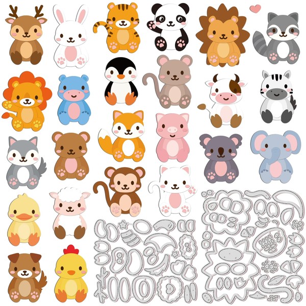 INFUNLY DIY Animal Cutting Dies Set Metal Die Cuts for