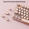 EWEADN V20 Wireless Keyboard, Portable Rechargeable Mechanical Keyboard, Ergonomic Design Keyboard