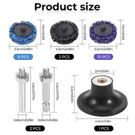 20 Stück Csd Scheibe, 50mm Schleifscheiben, Grobreinigungsscheibe, Bohrmaschine Schleifscheibe für Winkelschleifer von Farbe, Rostschweißnähten, Oxidation Reinigen & Entfernen