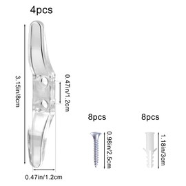 guangyuan 4 Pcs Clear Cord Cleat 3.1in Blind Cord Safety Device Plastic Cord Guides Roller Blind Safety Clip Roller Clear Shade Blind Chain Safety Retainer Clip for Cord