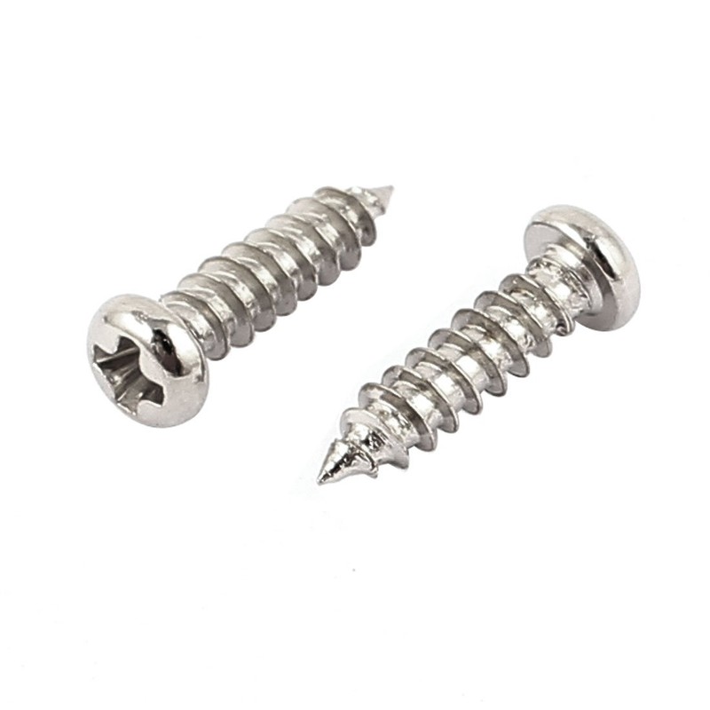 sourcing map 100pcs M2.5 x 10mm Stainless Steel Cross pan