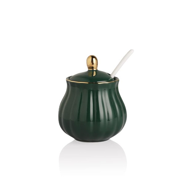 Sweejar Royal Ceramic Sugar Bowl, 8 Ounce Sugar Container with