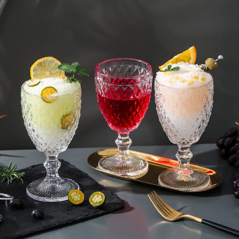 G Iced Tea Goblet Glasses Set of 6 (Clear)