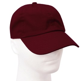 Falari Classic Baseball Cap Dad Hat 100% Cotton Soft Adjustable Size Burgundy