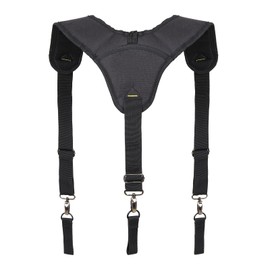 Tool Belt Braces,Tool Belt Suspenders,Electrician Work Braces, Heavy Duty Suspenders, Padded Electricians Harness with Metal Clips, Adjustable and Elastic Loop Design