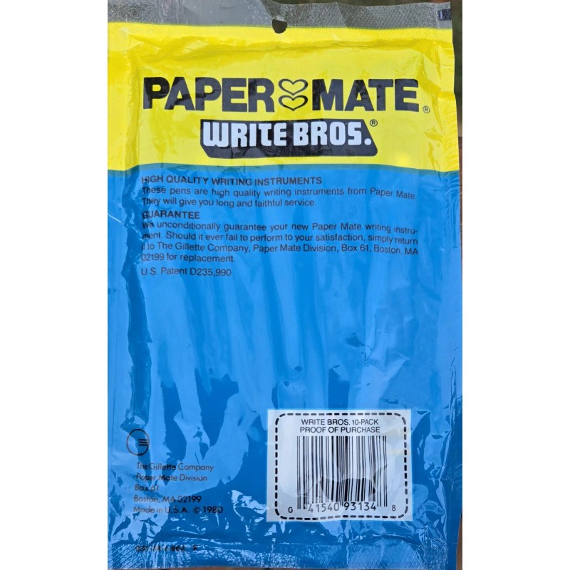Paper Mate VTG 1980 Paper Mate Write Bros. Pens Pk