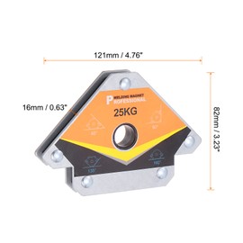 sourcing map Welding Magnetic Arrow Holder, 55LBS 45 90 135 Degree Angle Holding Power Welding Magnet with Hole for Metal Soldering Welding