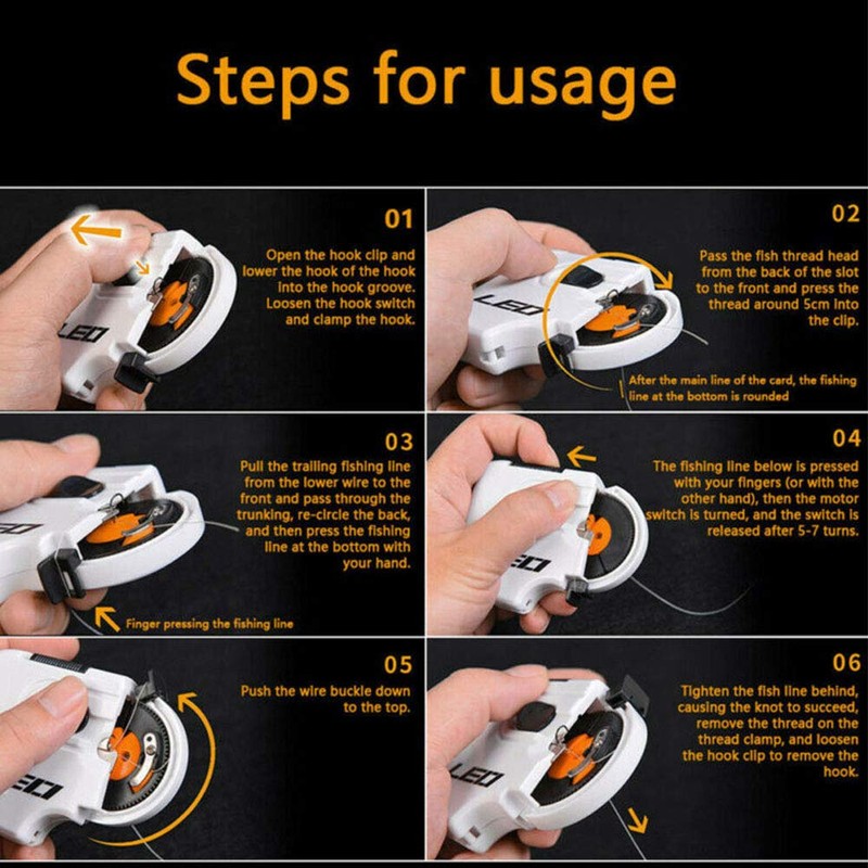 Automatic Fishing Hook with Level Tool for Tying Fishing Hooks