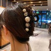 New Pearl Crystal Rhinestone Hair Clips for Updos and Half-Up Styles Free Size/Bead Clip (11cm) 20ea