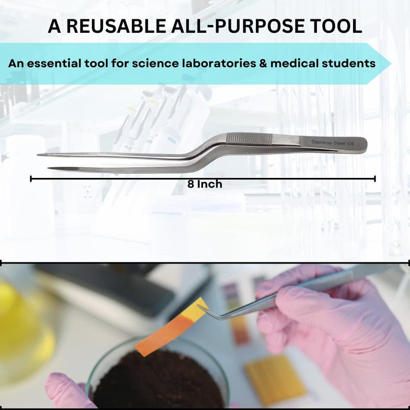 Precision Long Slim Tweezers with Very Fine Serrated Tips Stainless