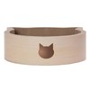 NECOICHI Cat-Headed Scratcher Bed (Birch, Large) | Cardboard Cat Scratcher