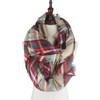 VIVIAN & VINCENT Women's Fall Winter Scarf Classic Tassel Plaid