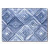 CounterArt Indigo Diamond Decorative Hardboard Placemats with Protective Cork Backing
