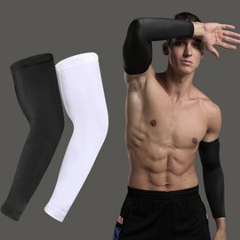 Summer Cool Arm Sleeves for Men - Sun Protection, Excellent Elasticity, Work Essential LD-862 Arm Sleeves/Black 10ea