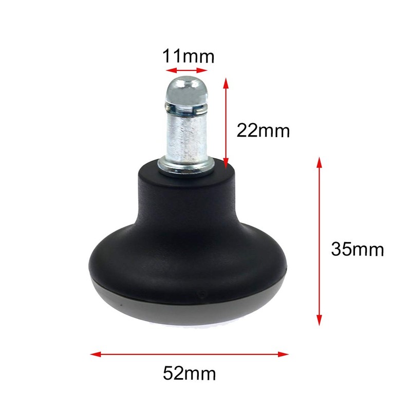 Luomorgo 5 Pcs 2" Bell Glides Replacement Office Chair Swivel