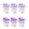 Geila 12pcs Sachet Empty Bags Purple Drawstring Gauze Cotton-ramie Sacks