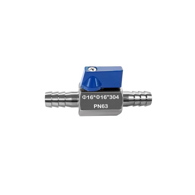 Beduan 5/8” Hose ID Barb Ball Valve 304 Stainless Steel