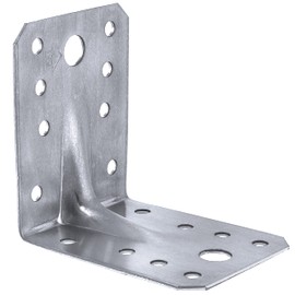 Angle Brackets Corner Braces Plates, Metal Steel Sheet Galvanised L Zinc (70 x 70 x 55 x 1,5mm) Pack of 8pcs