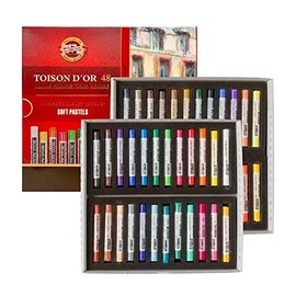 KOH-I-NOOR TOISON D'OR 8516 Weiche Künstler-Pastellkreiden im Pappetui (48 Stück)