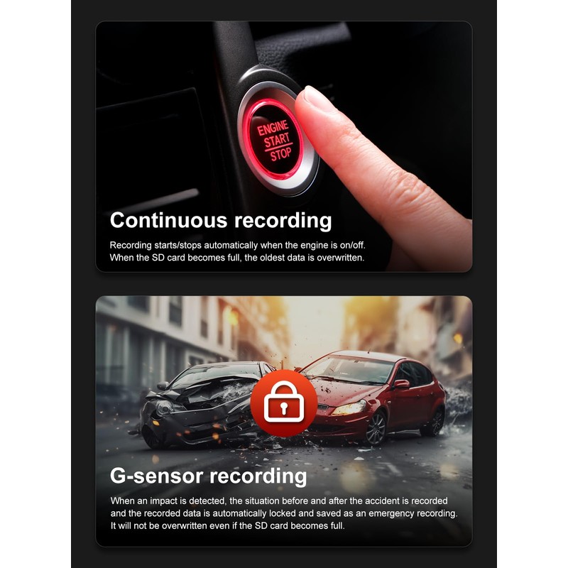 Dash Cam FHD 1080P Car Camera, AKEEYO WiFi Dash Camera