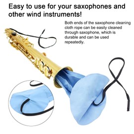 OriGlam Saxophone Cleaning Cloth, Sax Clarinet Flute Maintenance Kit, Wind Woodwind Instrument Cleaning Tool