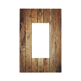 Rustic Brown Wood Natural Wooden Decorative Outlet Covers 1 Gang Single Rocker Wall Plates GFCI Faceplate Light Switch Cover Plate for Bedroom Home Decor