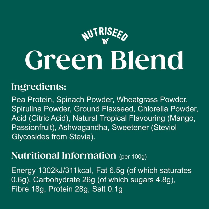 Nutriseed Greens Powder 150g - Natural & Fresh Tropical Burst