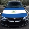 JH Nicaragua Flag Car Hood Cover Universal Size Elastic Polyester