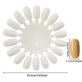 Honbay 20 piezas de plástico 18 puntas de muestras de uñas postizas, para decoración de uñas, para manicura