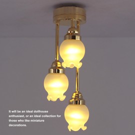 1:12 Dollhouse Accessories Dollhouse 3 Flower Buds Dollhouse Lamp Dollhouse Lamp Mini LED Light Dollhouse Lamps Miniature Dollhouse LED Lamp Dollhouse Furniture Dollhouse
