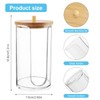Beenle-Icey 4Pcs Acrylic Qtip Dispenser Clear Cotton Swab Holder with