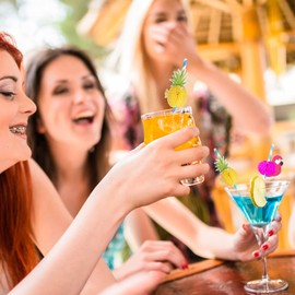 KEYIDO® Cocktail Straws, 50 Pcs Flamingo Pineapple Paper Straws, Fun Hawaiian Tropical Beach Luau Jungle Cocktail Party Decorations Supplies