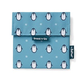 Roll'eat Snack'n'Go Animals Reusable Sandwich Holder, Eco-Friendly, BPA Free, Penguin