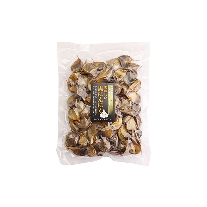 BUONAGIORNATA Black Garlic from Aomori Prefecture, 17.6 oz (500 g)