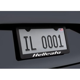 Gearhead Frames Hellcato License Plate Frame Black Premium Metal with Screws and Caps