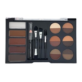 Uncommon Cosmetics The Brow Bar - All-in-One Kit with Variety of Ultra-Pigmented Shades - Eyebrow Gel, Brow Wax and 16 Brow Powders - 21 Pc Gift Set