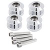 4Pcs Aluminum Bungee Buttons Rear Backrest Passenger Grab Handles Mounting