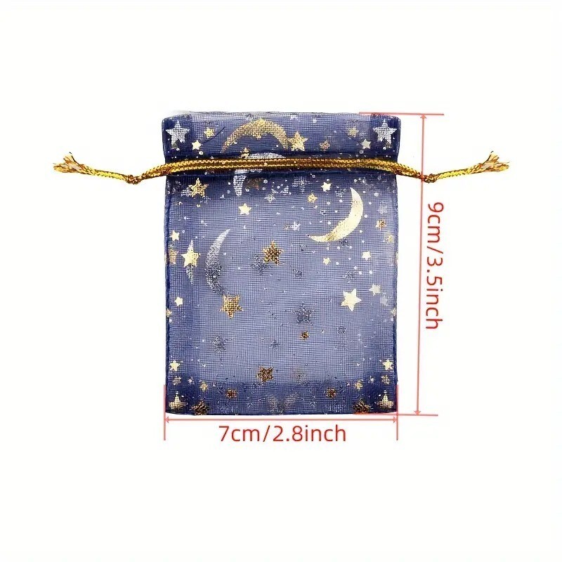 3 pcs Star Organza Gift Bags - Small Gift Pouches