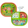 CoComelon Toddler Feeding Bundle with Reversible Plate and 4 Textured