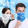 Multi-functional Cooling Neck Gaiter & Face Shield for Cycling & Exercise - Sun Protection Scarf Summer Military Blue 3ea