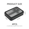 Pack of 4 Metal Boxes with Lids, Storage Boxes with
