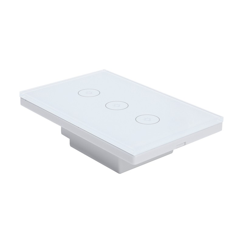 3 Gang Smart WiFi Light Switch Panel Touchable Wireless APP
