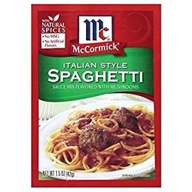 McCormick Italian Mushroom Spagehetti Sauce Mix (Pack of 4) 1.5 oz Packets