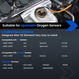 SYKRSS Oxygen O2 Sensor 234-5430 Upstream Compatible with Hyundai Elantra L4 2.0L 2004-2009, Compatible with Kia Spectra5/Spectra 2005-2009,1PCS