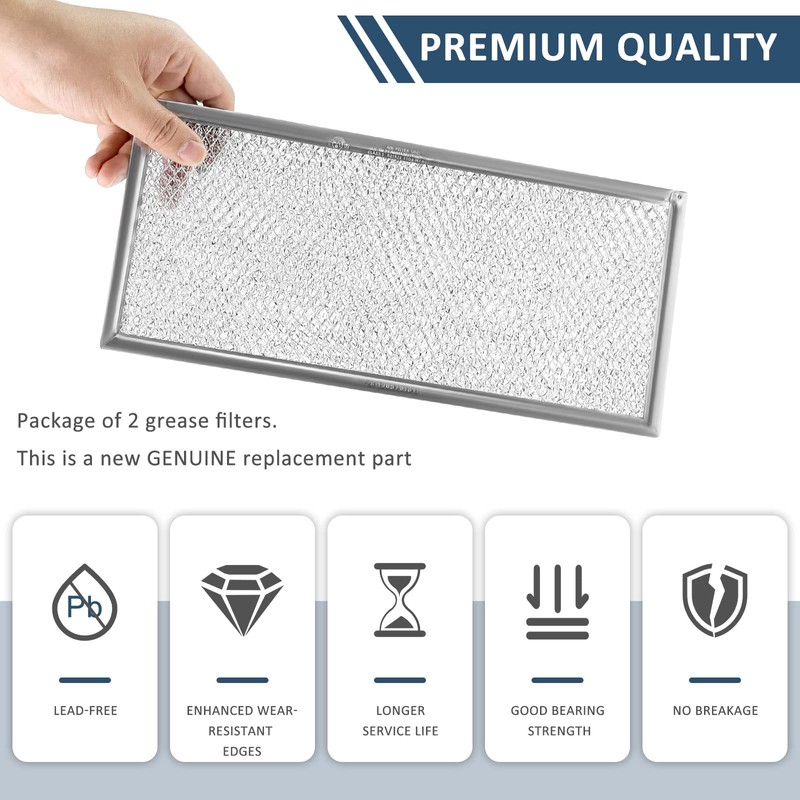 Fits for Whirlpool W10208631A Microwave Grease Filter - Approx 13"