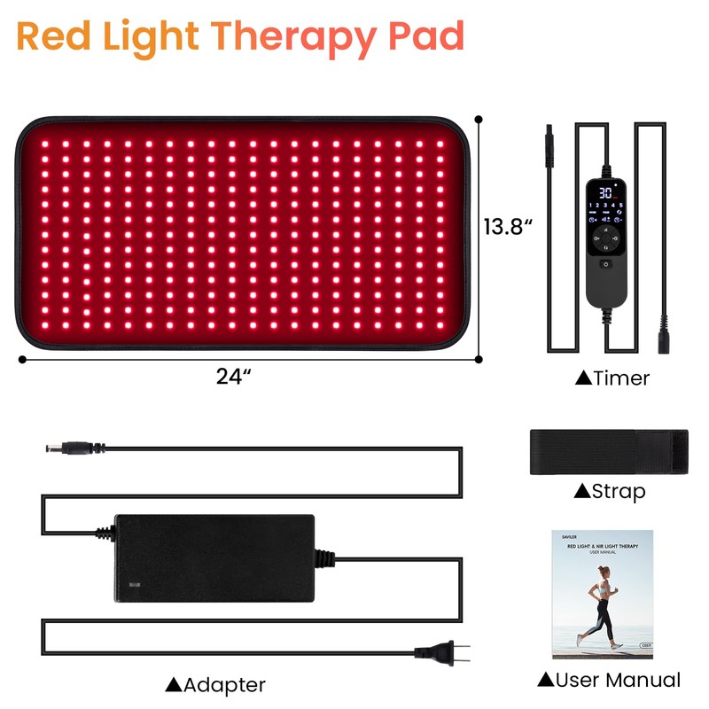 24’’ x 13.8’’ Red Light Therapy Mat, Large 260 LEDs