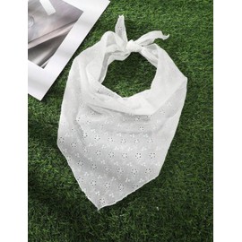 Head Scarf Headband for Women’s Hair hair - White Bandanas for Women - Lace Hair Scarf Bandana Headband - Cute Stylish Head Kerchief Summer Accessories