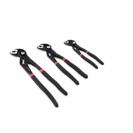 Set of 3 Quick Release Channel Locks Plier Set of 3, Quick Adjust Groove Joint Pliers Set 7-inch, 10-inch, 12-inch, Groove Wrench Pliers, Water Pump Pliers, Durable CR-V Steel Tongue