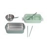 Lunch Box 2 Tier Stackable Container Folding Buckle Stainless Steel