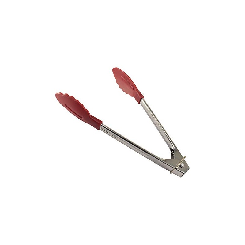 CybrTrayd Mini Tongs, 7", Red